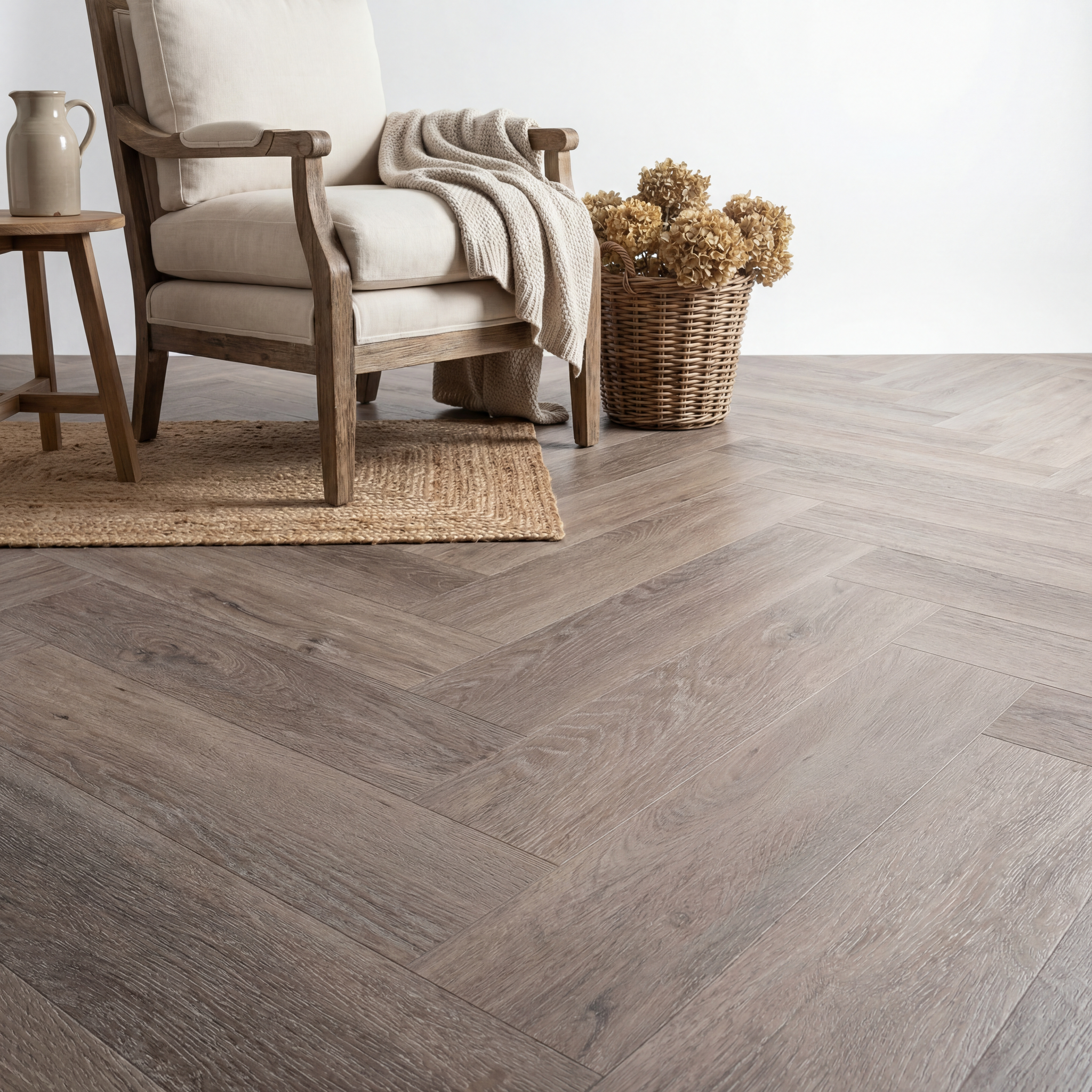 Lux Tenebrae Visgraat Smoky Oak Plak PVC - Afbeelding 4
