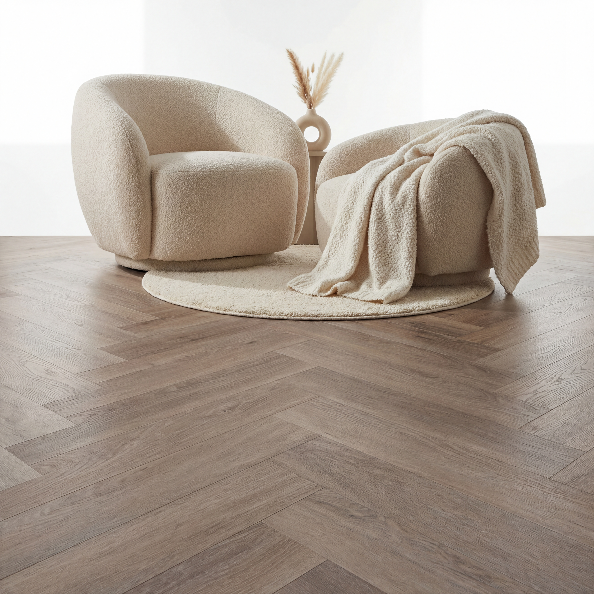 Lux Tenebrae Visgraat Smoky Oak Plak PVC